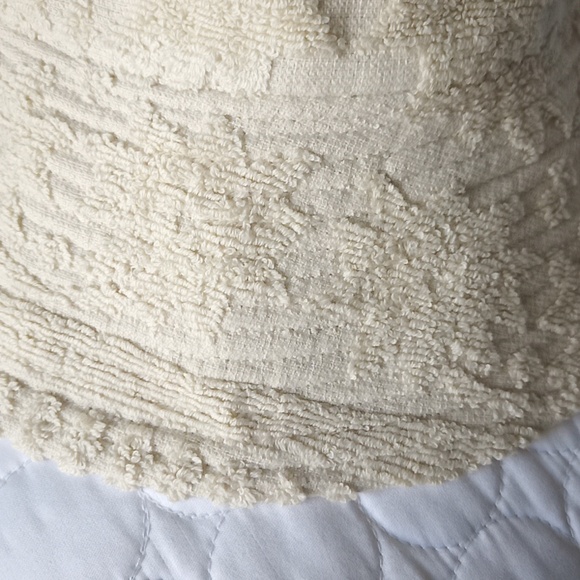 NEW Unique POOLSIDE Ivory/Light Tan Terry Bucket Hat - Picture 6 of 7
